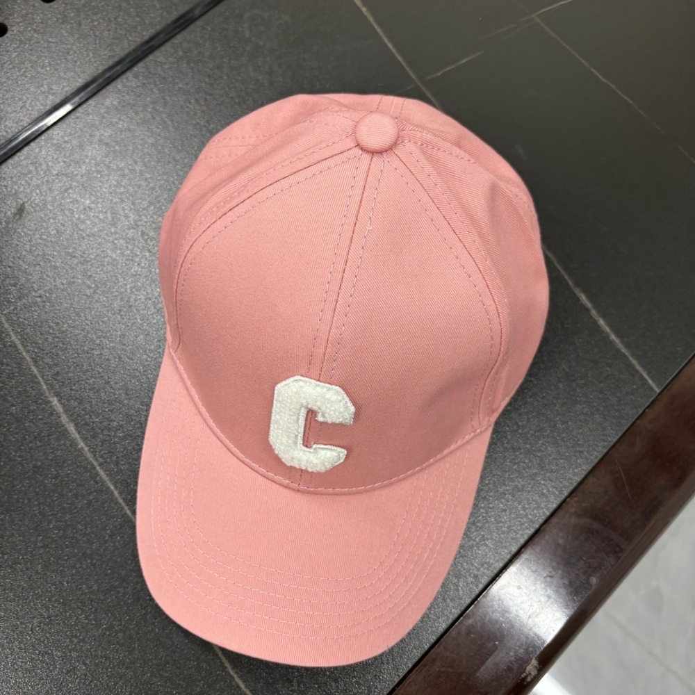 Celine pink baseball cap